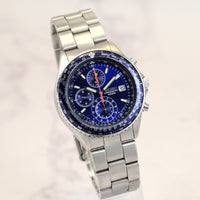Seiko Flightmaster Chronograph Ref.7T92-0CF0 Stainless Quartz Watch