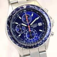 Seiko Flightmaster Chronograph Ref.7T92-0CF0 Stainless Quartz Watch