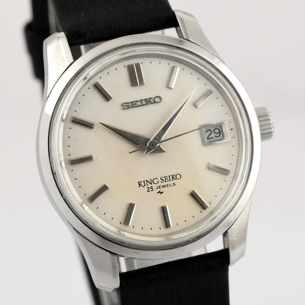 Vintage 1967 SEIKO King Seiko Hand-Winding 4402-8000 Silver Dial 37mm Men’s Watch
