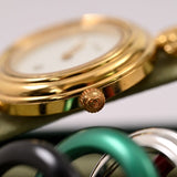Gucci Change bezel watch Bracelet 11/12.2 QUARTZ 6 colors Gold w/Box Working