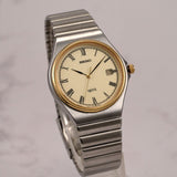 Seiko SPRIT QUARTZ 34mm Roman  Ivory Round Dial Ref.5P32-6B30 Runs