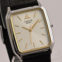 SEIKO CREDOR 27mm Tank Shape QUARTZ dress watch Ref.8J81-5020 Runs