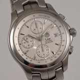 Exc+5 TAG HEUER Link CJF2111 GG7939 Chronograph Silver Dial Automatic w/Box