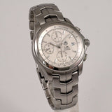 Exc+5 TAG HEUER Link CJF2111 GG7939 Chronograph Silver Dial Automatic w/Box