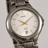 SEIKO SPRIT QUARTZ Date Titanium Ref.5E32-0010 Round Shape 34mm / 7.4mm Runs