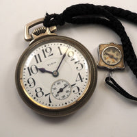 Vintage 1931 ELGIN NATL WATCH Co Made In U.S.A Swiss Pocket watch 15Jewels Runs