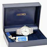 Exc+5 1976 SEIKO QUARTZ 36mm Silver Dial Day/Date QMW060 0843-8070 w/Box