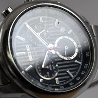 SEIKO QUARTZ Chronograph Date Ref.8T68-00A0 42mm Black Dial  Runs