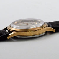 Vintage ORIS WRIST ALARM Hand-Winding 34mm Silver Dial Working Ref.418-7307