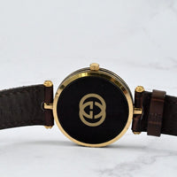 GUCCI SHELLY LINE 30mm Black Roman Dial VINTAGE WATCH SWISS MADE QUARTZ