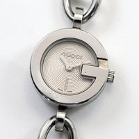 Exc+3 Vintage Gucci Charm Bracelet Cream Dial Watch Ref.107