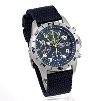 Near Mint Seiko Chronograph Blue Dial Field Military Men's Quartz Ref.7T92-0DX0