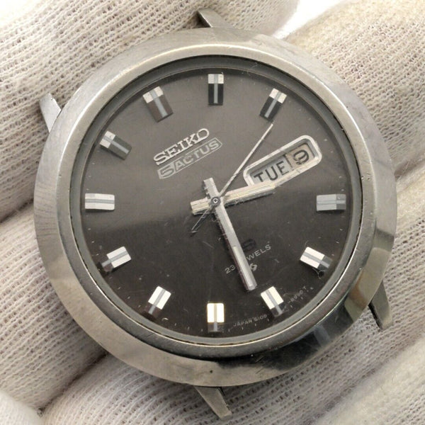 For Parts SEIKO 5 ACTUS SS Ref.6106-8750 Runs Actually Poor Condition Poor