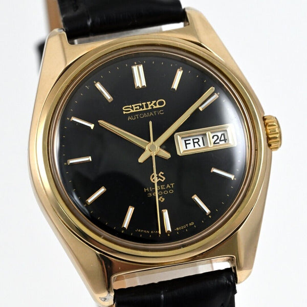 Grand Seiko 36mm  REFINISHED Black dial Automatic Day/Date Watch Ref.6146-8000