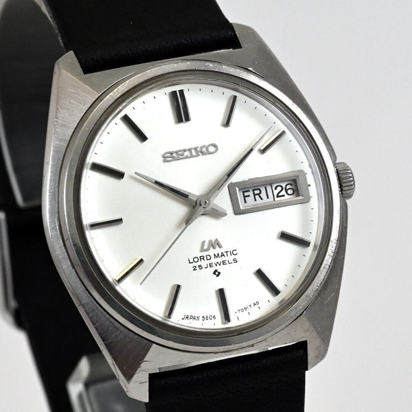 1969 Sep SEIKO LORDMATIC 25J Silver Dial Automatic Day/Date Ref.5606-7000