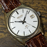 SEIKO LORDMATIC 25J Silver Dial Automatic Date Gold Filled Ref.5605-7020