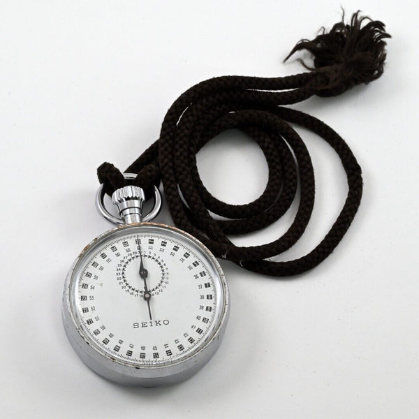 Vintage As-Is Seiko Analog Hand-Winding Stopwatch 57mm Pocket Watch Ref.90-5030