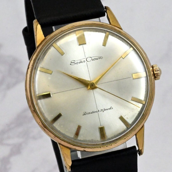 Vintage 1963 Seiko Crown Hand-winding 21 Jewels Cal.506 Ref.J15003 Working