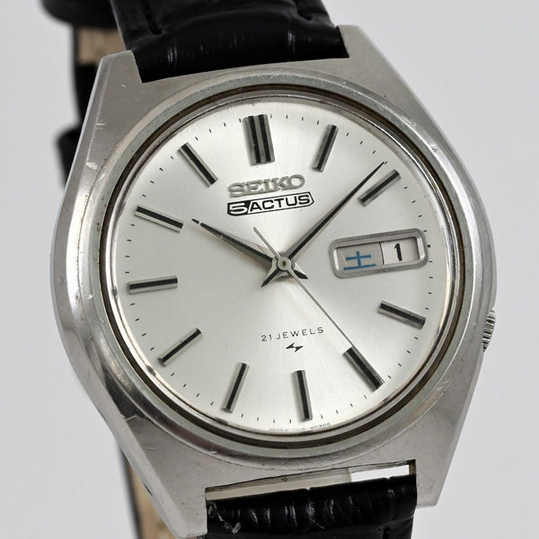 Vintage Seiko 5 Actus 21 Jewels Automatic Silver Dial 7019-8010 Aug 1969