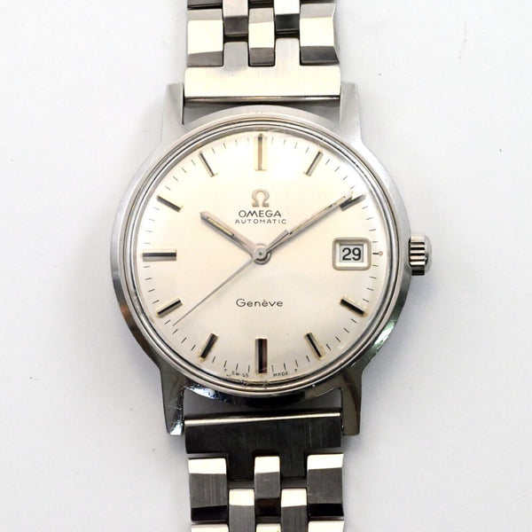 Vintage 1968 OMEGA Geneve Cal.565 Silver Dial Automatic Men's Watch Ref.166.070