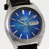 Vintage SEIKO 5 ACTUS Automatic Day/Date Blue Dial Ref.6106-8570 Sep.1974