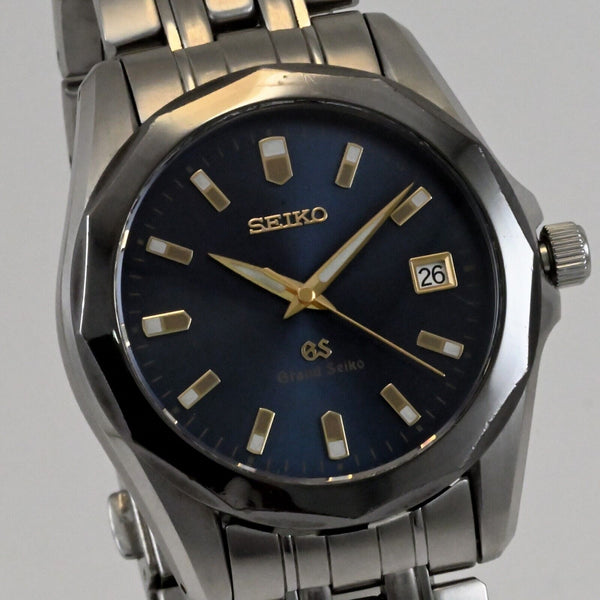 [Exc+5] GRAND SEIKO QUARTZ SBGF003 Blue Sapphire Men's Ref.8J56-8000