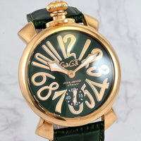 GaGa MILANO MANUALE48 5011.04S Green Dial Men Wristwatch hand winding