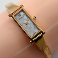 Vintage GUCCI 1500L Quartz 12mm 1P Shell dial Square Women Watch