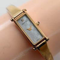 Vintage GUCCI 1500L Quartz 12mm 1P Shell dial Square Women Watch