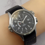 Near Mint HAMILTON Khaki Navy GMT Automatic Men's Watch Ref.H776152 w/Box