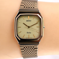 [Near Mint] Vintage SEIKO DOLCE 8N41-5120 Tungsten Carbide Square Case Quarts