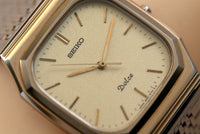 [Near Mint] Vintage SEIKO DOLCE 8N41-5120 Tungsten Carbide Square Case Quarts