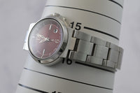 Seiko Lukia women Round Shape watch 28mm Red Tone Dial quartz Ref.7N82-6E00