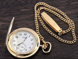 SEIKO Quartz Pocket watch Gold Tone Ref.7N07-0010 Gift by the Prime Minister