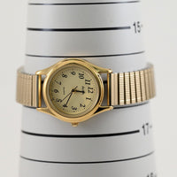 Seiko Alba women Round Shape watch 24mm Gold Tone Dial quartz Ref.V515-6481