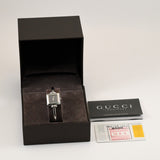 Vintage GUCCI 1900L Quartz 19mm Black Square Women Watch From JAPAN w/Box