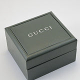 Vintage GUCCI 1500L Quartz 12mm Black/Silver Square Women Watch From JAPAN w/Box