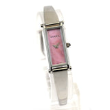 Vintage GUCCI 1500L Quartz 12mm Pink Shell/Silver Square Women Watch From JAPAN