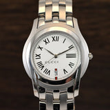 Gucci 5500M Silver Stainless Steel Classic Swiss-Made 35mm Unisex luxury Watch