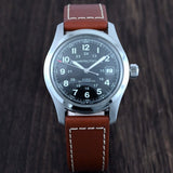 Hamilton Khaki Field H704450 Black Dial Date Automatic Men's Watch w/GranteeCard