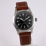 Hamilton Khaki Field H704450 Black Dial Date Automatic Men's Watch w/GranteeCard