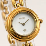 GUCCI Change Bezel Dial 6 colors Women's Gold Watch Bracelet 11/12.2 w/Box