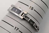 Vintage GUCCI 3900L Quartz 12mm Black/Silver Square Women Watch