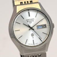 Vintage Seiko QUARTZ QZ 36mm Silver Tone Dial Date quartz Ref.0923-8010 May 1975