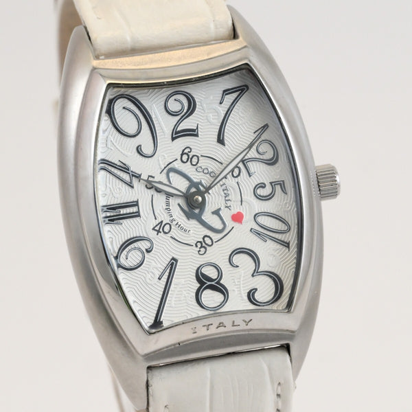 COGU ITALY Men's Automatic Watch Crazy Hours Stainless Steel Two-Hand Leather