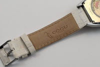 COGU ITALY Men's Automatic Watch Crazy Hours Stainless Steel Two-Hand Leather
