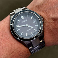Citizen ATTESA CB3030-76E Eco-Drive Solar Analog Titanium Men Watch Black w/Box