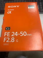 Sony FE 24-50mm F2.8 G G Lens E-mount SEL2450G standard zoom lens