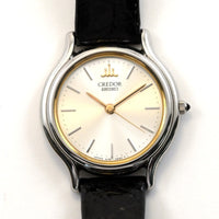 *Near MINT* SEIKO CREDOR 24mm/ Silver dial Women's QUARTZ Ref.4J81-0A40