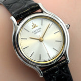 *Near MINT* SEIKO CREDOR 24mm/ Silver dial Women's QUARTZ Ref.4J81-0A40